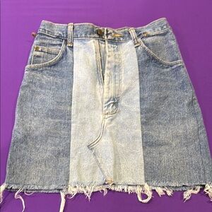 Denim Patchwork Skirt